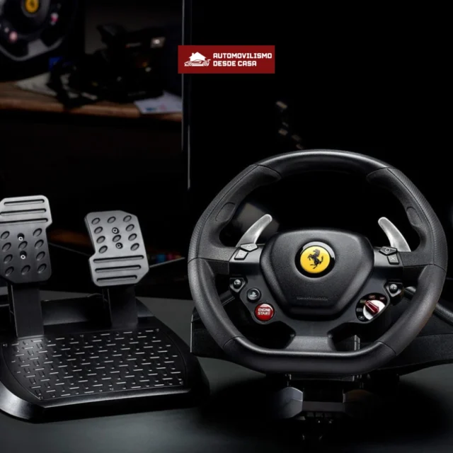 🏎️🔥 Siente la pasión Ferrari en cada curva  El Pack T80 RW Ferrari 488 GTB de Thrustmaster te acerca al mundo de la competición con volante y pedales inspirados en el icónico superdeportivo italiano. Plug & play, compatible con PlayStation y PC, y perfecto para iniciarte en el simracing con el sello de Maranello.  ¡Arranca tu motor en www.automovilismodesdecasa.com